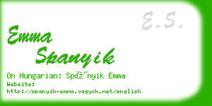 emma spanyik business card